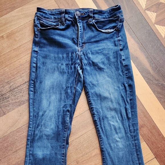 American Eagle Outfitters Medium Wash Hi-Rise Skinny Kick Jeans Size 8 - Picture 2 of 16